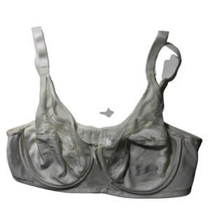 #4082 Wacoal White Feather Embroidery Full Coverage Underwire Bra 36D